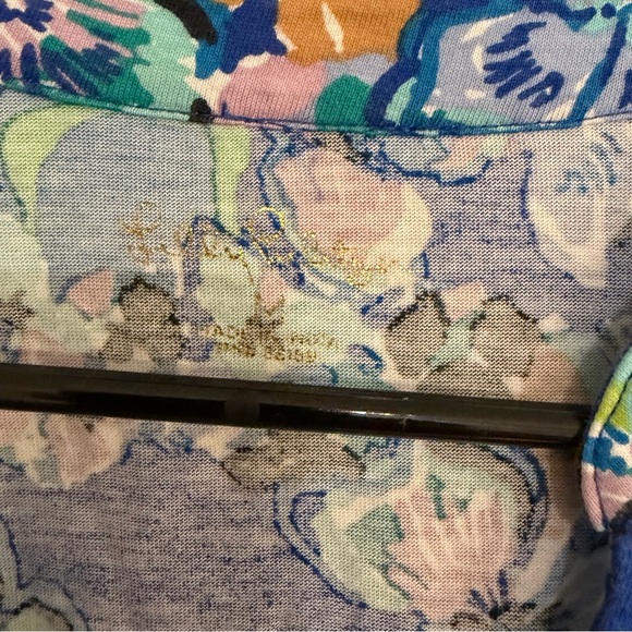 Lilly Pulitzer Alaina Blue Grotto Twilight Tropics Tiered Dress – Size Medium - Picture 5 of 8